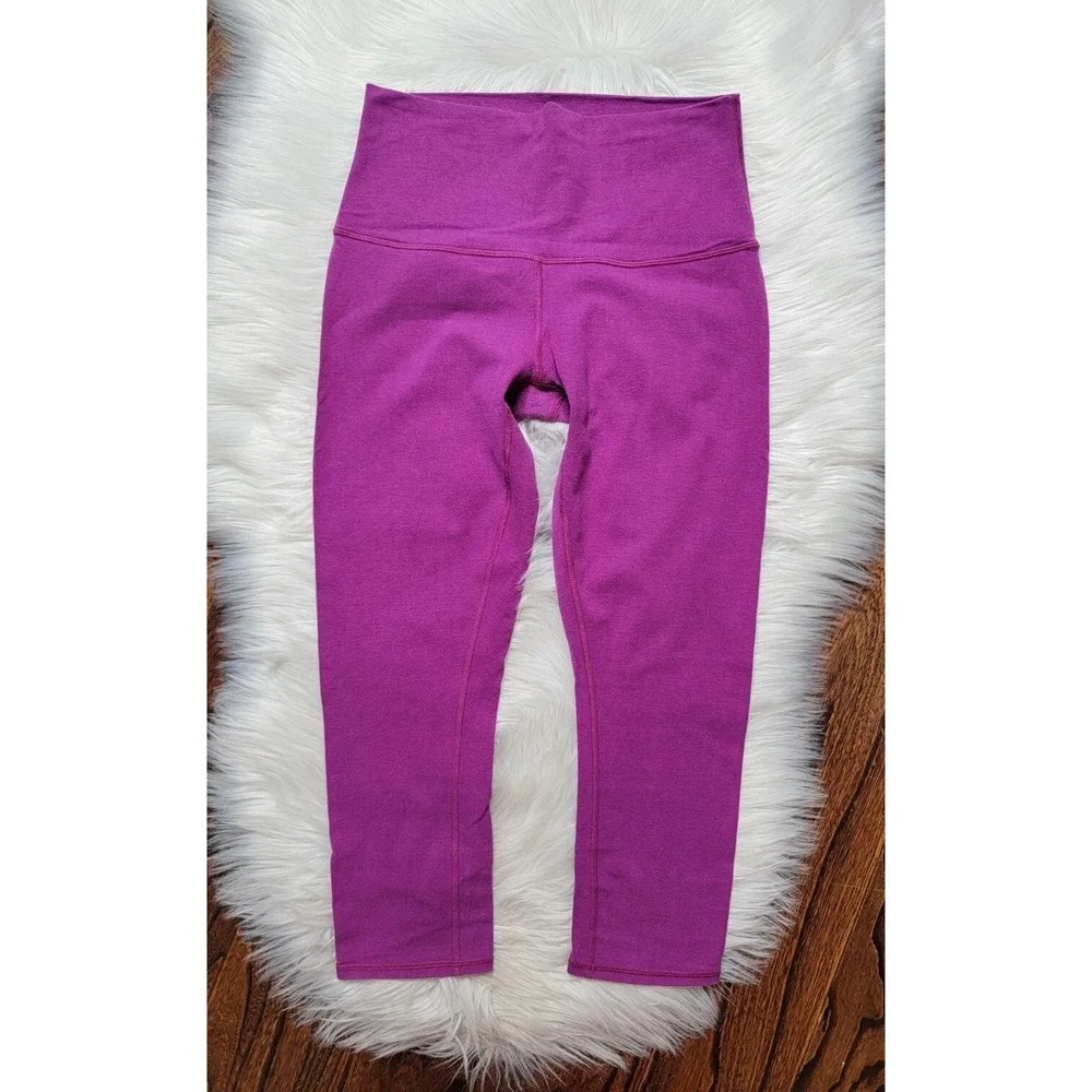 Lululemon Wunder Under Crop Cotton Roll Down Women's size 6 High Rise